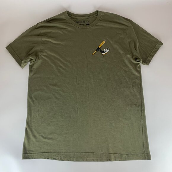 Baseballism Green Stop And Smell The Pine Tar Short Sleeve Shirt Mens 2XL - Picture 1 of 5